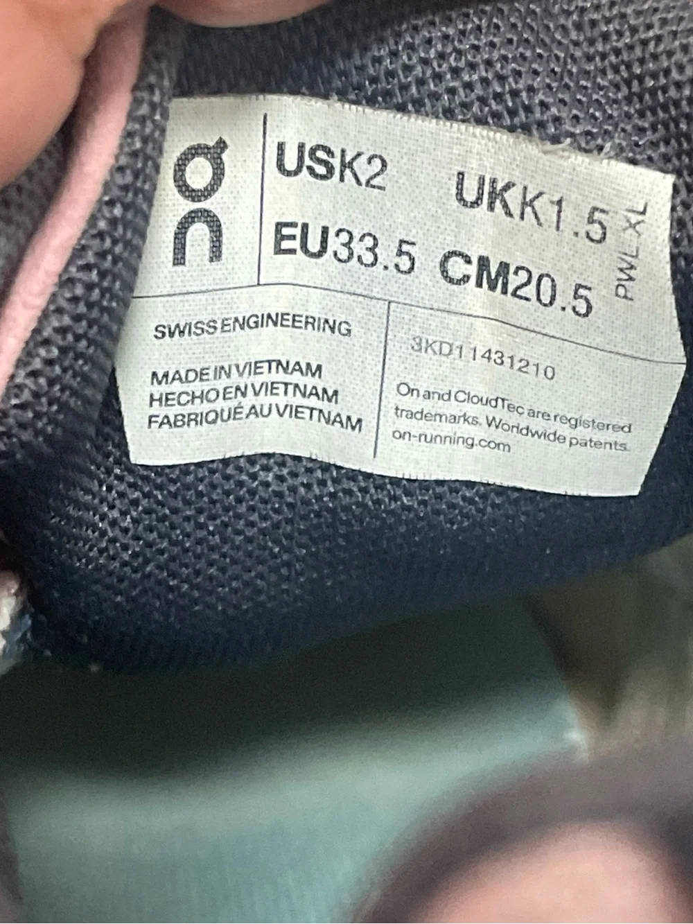 On Running Kids Pink Velcro Athletic Sneakers